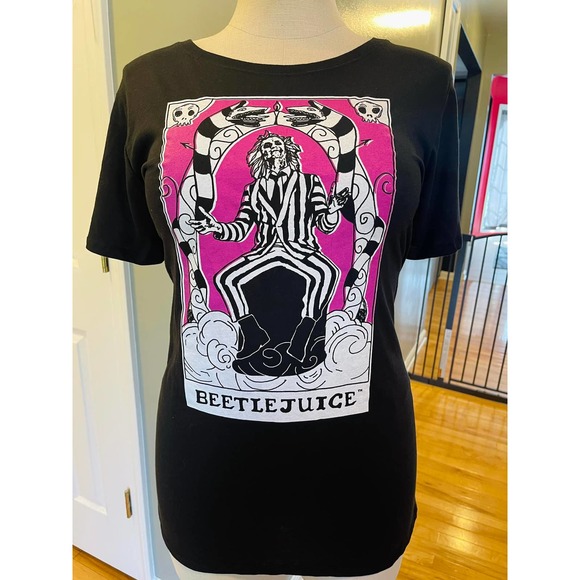 torrid Tops - Torrid Beetlejuice Tarot Card Punk Goth Horror Halloween Graphic T Shirt New 1X
